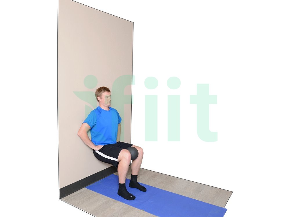 Wall Squat + Adductor Contraction (Ball)2